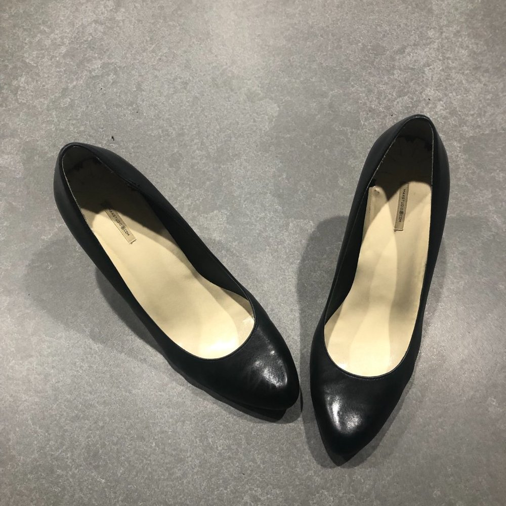 Max Studio Black Leather Pumps - Size 7.5